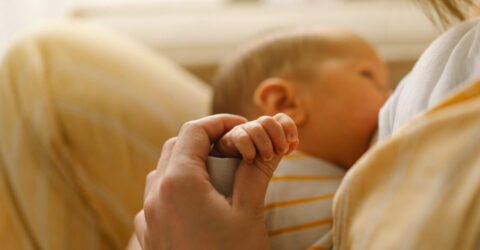 Image montrant un bébé qui tète sa maman