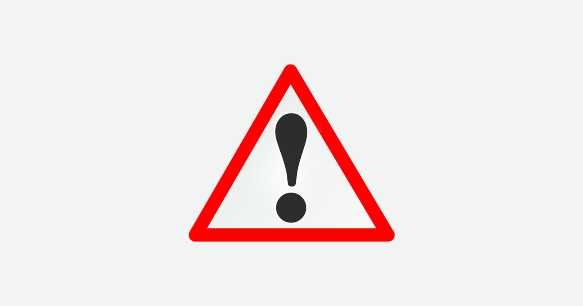 Visuel d'un panneau attention