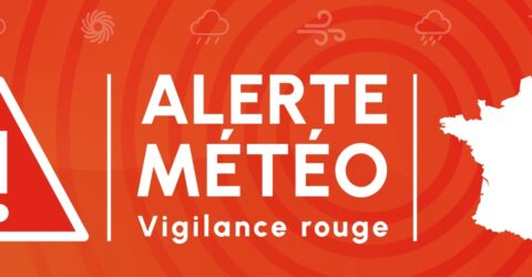 Visuel d'alerte météo vigilance rouge