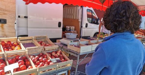 Image d'une personne sur le marché
